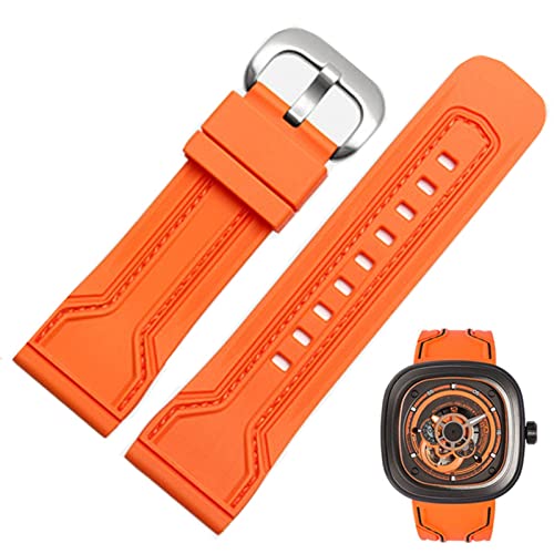 SCWZZWSY Silicon Watch Band 28mm Uhrenbänder für sieben am Freitag Gurt Silicon Gummi -Uhrzubehör wasserdichtes Handgelenkband Armband Gürtel SCWZZWSY Silicon Watch Band 28mm Uhrenbänder für sieben am Freitag Gurt Silicon Gummi -Uhrzubehör wasserdichtes Handgelenkband Armband Gürtel von SCWZZWSY