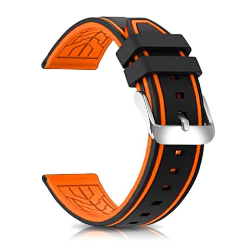 SCWZZWSY Silikon Uhrenbänder Tauchermodell Ersatz Gummi -Uhr -Gurt 20mm 22 mm 24 mm 26 mm wasserdichte Linie Bicolor Silberschnalle für Männer und Frauen Sport SCWZZWSY Silikon Uhrenbänder Tauchermodell Ersatz Gummi -Uhr -Gurt 20mm 22 mm 24 mm 26 mm wasserdichte Linie Bicolor Silberschnalle für Männer und Frauen Sport von SCWZZWSY