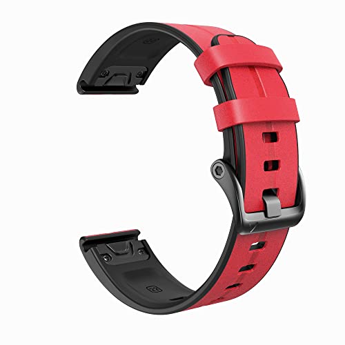 SCWZZWSY Sport Leder Silicon Watchband -Gurt für Fenix 7x 7 6x 6 Pro 5x 5 plus 3 Stunden. SCWZZWSY Sport Leder Silicon Watchband -Gurt für Fenix 7x 7 6x 6 Pro 5x 5 plus 3 Stunden. von SCWZZWSY