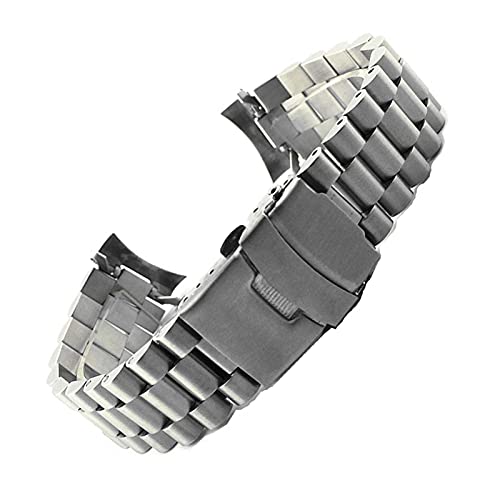 SCWZZWSY Uhrengurt, 20 mm 22 mm Armband Edelstahlgurt polierte Männer gekrümmte End -Ersatz -Uhrzubehör von SCWZZWSY