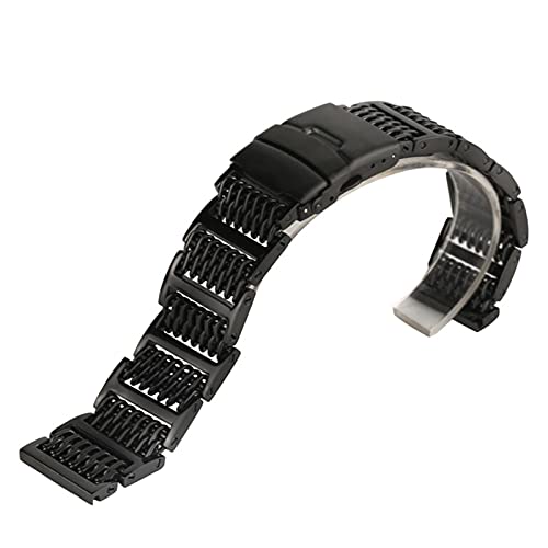 SCWZZWSY Uhrengurt Silber/Schwarz 20/22/24mm Maschen Edelstahlriemen Klettungsverschluss Herren Uhr Ersatzarmband/24 mm/Schwarz SCWZZWSY Uhrengurt Silber/Schwarz 20/22/24mm Maschen Edelstahlriemen Klettungsverschluss Herren Uhr Ersatzarmband/24 mm/Schwarz von SCWZZWSY