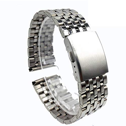 SCWZZWSY Watch -Gurt Herren -Uhrengurt Edelstahl -Schnalle -Schnalle -Geschwindigkeitsband 18 mm 20 mm 22 mm Armband (Größe: für 18 mm) von SCWZZWSY