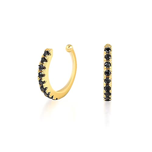 Schwarze Clip -Ohrringe für Frauen exquisite charmante Ohrmanschettenohrring -Schmuck Pendientes Schwarze Clip -Ohrringe für Frauen exquisite charmante Ohrmanschettenohrring -Schmuck Pendientes von SCWZZWSY