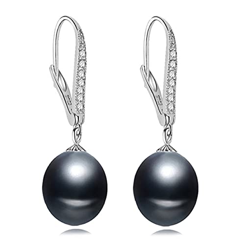 Süßwasserperlenohrringschmuck, Hochzeit weiß rosa Drop Natural Pearl Ohrringe Girl Geburtstag Bester von SCWZZWSY