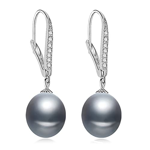 Süßwasserperlenohrringschmuck, Hochzeit weiß rosa Drop Natural Pearl Ohrringe Girl Geburtstag Bester von SCWZZWSY
