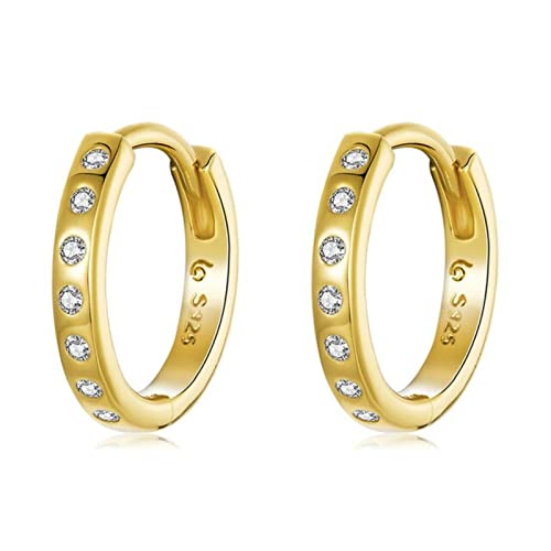 Trendige Ohrringe - Hoop -Ohrringe für Frauen 925 Sterling Silber Minimalist Einfacher Kreis Ohren Echter Silbermodeschmuck Trendige Ohrringe - Hoop -Ohrringe für Frauen 925 Sterling Silber Minimalist Einfacher Kreis Ohren Echter Silbermodeschmuck von SCWZZWSY