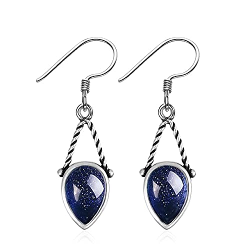 Wassertropfenform mit 6x9mm Mondstein 925 Dangle Ohrringe Frauen Schmuck Wassertropfenform mit 6x9mm Mondstein 925 Dangle Ohrringe Frauen Schmuck von SCWZZWSY
