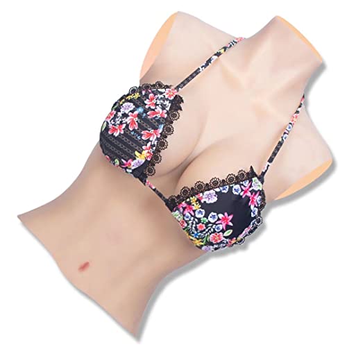 SCYFREID Silikon Brustplatte Form Fake Brust Halbkörper Für Crossdresser Drag Queen Transgender C Cup Gel/Baumwolle Füllung von SCYFREID