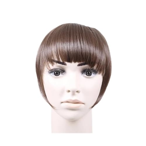 Clip in Pony Bang Hair Bangs Schwarzbraun Auburn Red Clip-in-Clip-in-Haarspange aus Kunsthaar for Frauen Pony Haare(B3 10) von SDA287MZ