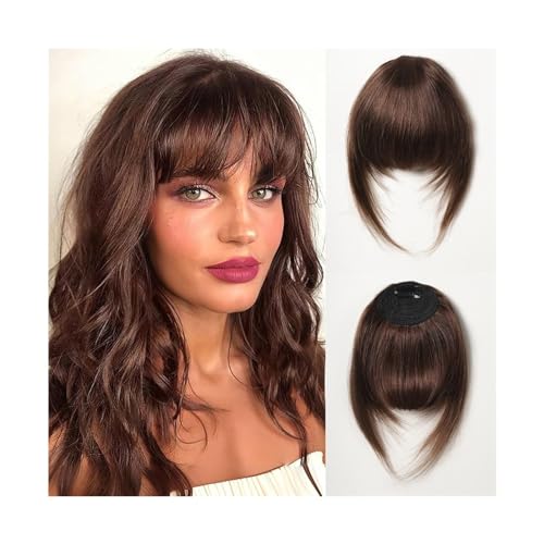 Clip in Pony Clip-in-Pony-Extensions aus 100% Echthaar, blonder Pony, französischer dicker Pony, Clip-on-Pony-Haarteile for Frauen, täglich, einfach zu tragen Pony Haare(HLH1005-1) von SDA287MZ