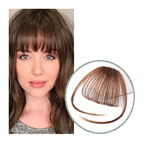 Clip in Pony Pony Haarspange In Air Bangs Dünne Gefälschte Fransen Natürliche Gerade Synthetische Ordentliche Haar Bang Zubehör for Mädchen Unsichtbare Natürliche 4 Farben Pony Haare(2M30 with earlock von SDA287MZ