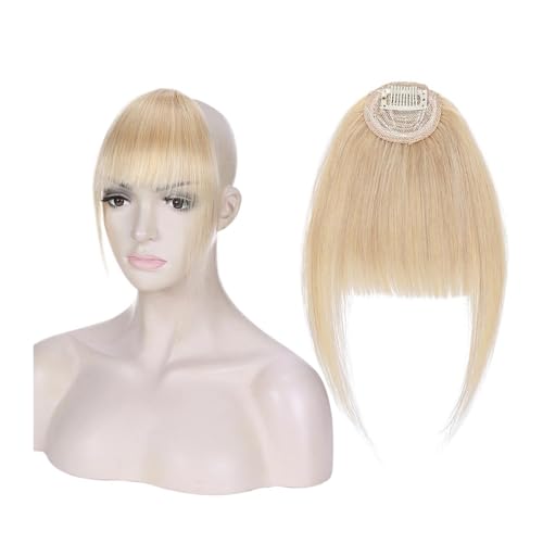 Clip in Pony Pony mit Bügeln, echtes Echthaar, helle Fransen, natürliches Clip-Haarteil for Frauen und Mädchen, natürlich Pony Haare(#24) von SDA287MZ