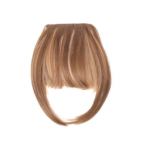 Clip in Pony Synthetische Haar-Pony-Clip-in-Haarverlängerungen, natürliches Kunsthaar, stumpfer Pony for den täglichen Gebrauch, Haar-Accessoires for Frauen Pony Haare(12H22) von SDA287MZ