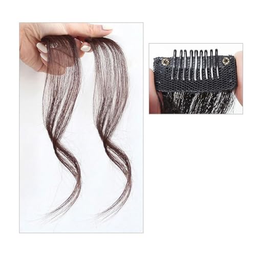 Clip in Pony Synthetische Haar-Pony-Clips auf der Vorderseite, lange Pony, gefälschte Fransen, Clip-in-Haarverlängerungen, Zubehör for Frauen Pony Haare(25CM-natural black) von SDA287MZ
