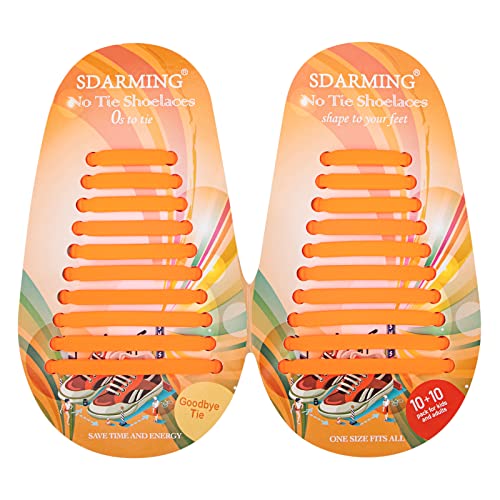 SDARMING Schnürsenkel ohne Binden für Kinder und Erwachsene, Elastische Silikon Schnürsenkel für Sportschuhe, Wasserdichte Schleifenlose Schuhbänder für Laufschuhe von SDARMING