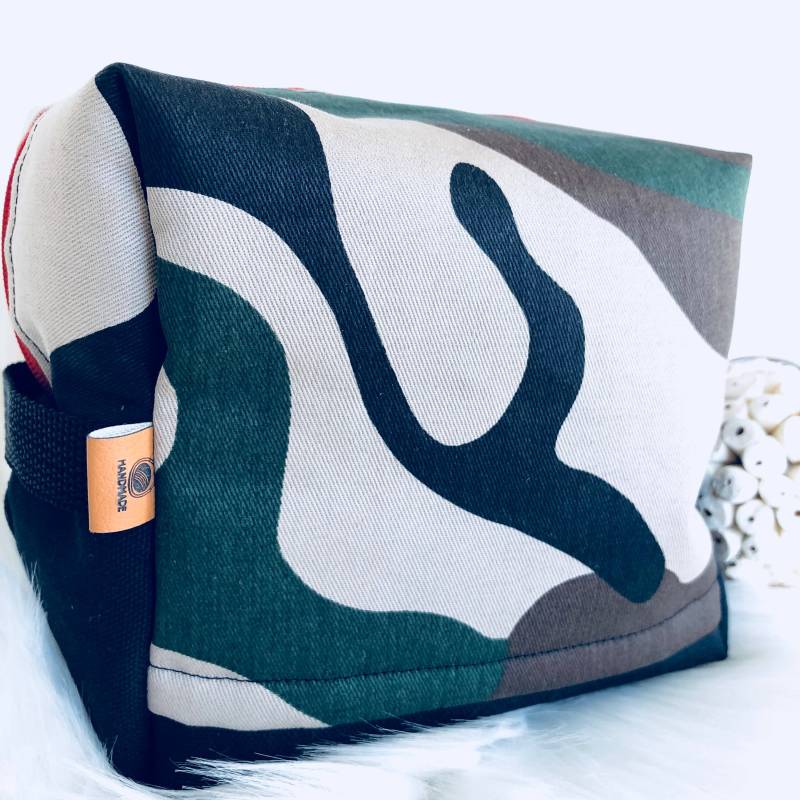 Moxie Boxy Tasche | Camo + Schwarze Leinwand | Projekt/Make-Up Tasche von SDCHandmade