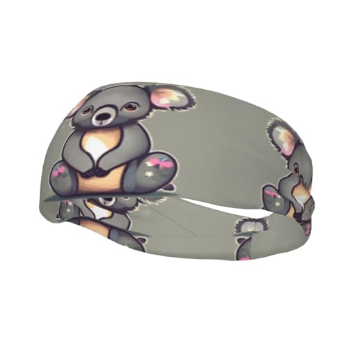 Das schöne Koala-Stirnband, Schweiß-Stirnband, Kopfwickel, rutschfest, dehnbar, waschbar, Make-up-Stirnband von SDEGTHO