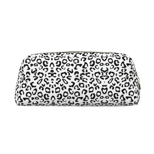 Federmäppchen für Schüler, Leder, mit Reißverschluss, Leopardenmuster, Schwarz, gold, Einheitsgröße, Kosmetiktasche von SDEGTHO