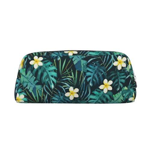 Federmäppchen mit Hawaii-Druck, Leder, Reißverschluss, für Füllfederhalter, für Schüler, silber, Einheitsgröße, Kosmetiktasche von SDEGTHO