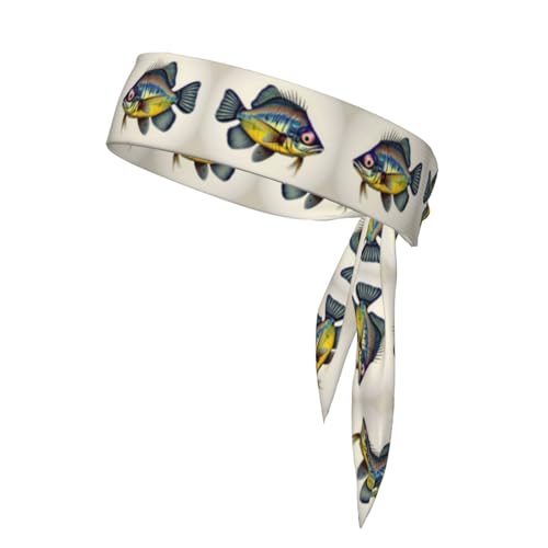 Fly Yellow Fish Kopftuch, weich und atmungsaktiv, leicht, doppelseitig, Sport-Kopftuch von SDEGTHO