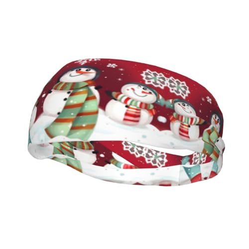 Frohe Weihnachten Niedlicher Schneemann Stirnband Haar Schweiß Stirnband Kopf Wrap Haar Rutschfest Dehnbar Waschbar Make-up Stirnband von SDEGTHO