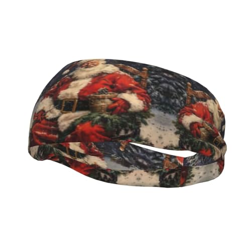 Frohe Weihnachten Stirnband Haar Schweiß Stirnband Kopf Wrap Haar Rutschfest Dehnbar Waschbar Make-up Stirnband von SDEGTHO
