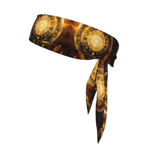 Gears Clock Bronze Century Weiches und atmungsaktives leichtes Kopftuch, doppelseitig, Sport-Kopfband von SDEGTHO