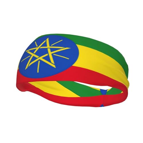 Haarband mit Äthiopien-Flagge von Äthiopien, rutschfest, dehnbar, waschbar, Make-up-Stirnband von SDEGTHO