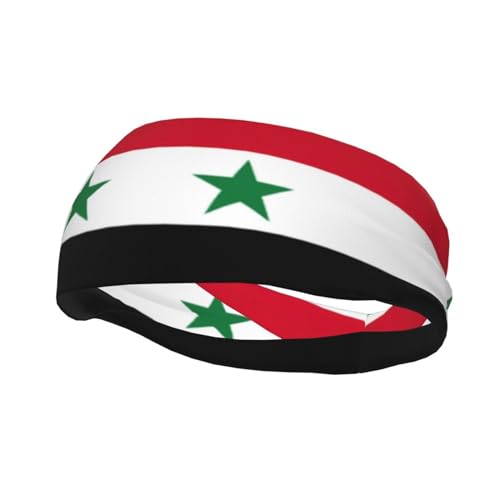 Haarband mit Flagge der Arabischen Republik Syrien, rutschfest, dehnbar, waschbar, Make-up-Stirnband von SDEGTHO