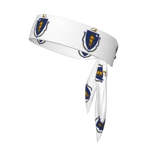 Massachusetts Kopftuch mit Staatsflagge, weich und atmungsaktiv, leicht, doppelseitig, Sport-Kopfband von SDEGTHO