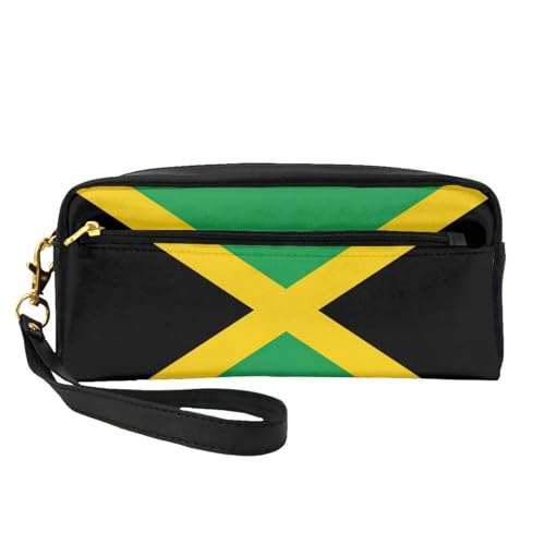 Reise-Make-up-Tasche für Damen, Motiv: Flagge von Jamaika, Make-up-Tasche für Geldbörse, tragbarer Kulturbeutel, Zubehör-Organizer, Schwarz , Einheitsgröße, Kosmetiktasche von SDEGTHO