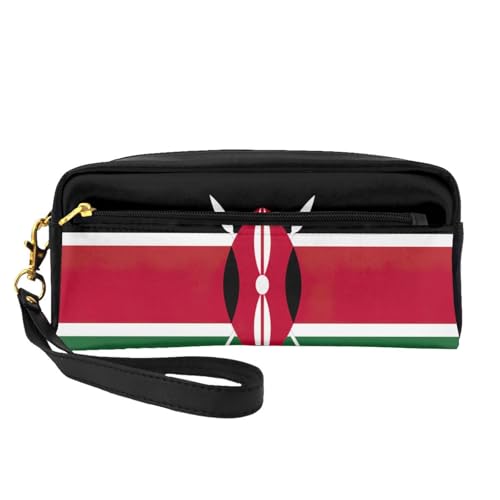 Reise-Make-up-Tasche für Damen, Motiv: Flagge von Kenia, tragbare Kosmetiktasche, Zubehör-Organizer, Schwarz , Einheitsgröße, Kosmetiktasche von SDEGTHO