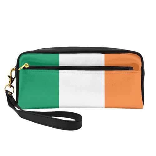 Reise-Make-up-Tasche mit irischer Flagge, Make-up-Tasche für Geldbörse, tragbar, Kulturbeutel, Zubehör-Organizer, Schwarz , Einheitsgröße, Kosmetiktasche von SDEGTHO