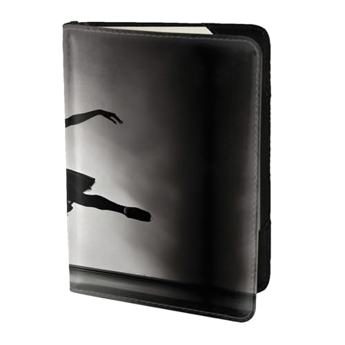 Reisepasshülle mit Ballerina-Tanzdruck, für Reisen, ein Muss für Reisen, Reisezubehör für Damen und Herren, Schwarz, Einheitsgröße von SDEGTHO