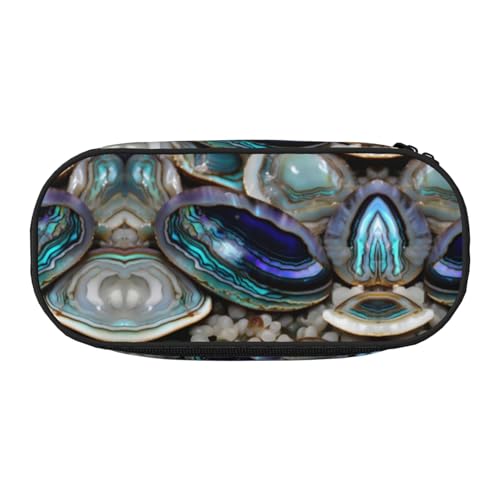 SDEGTHO Abalone Nacre Federmäppchen Große Kapazität Multifunktions Federmäppchen Tragbar für Büro, blacks, One size, taschenorganizer von SDEGTHO