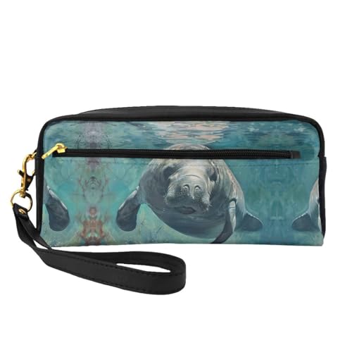 SDEGTHO Crazy Save Kosmetiktasche für Damen, Seekuh, Reise-Make-up-Tasche für Geldbörse, tragbar, Kulturbeutel, Zubehör-Organizer, Schwarz, One Size von SDEGTHO