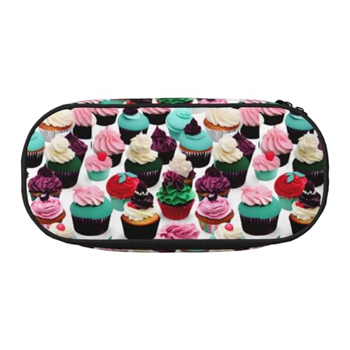 SDEGTHO Delicious Cupcakes Federmäppchen mit großer Kapazität Multifunktions Stifteetui Tragbares Federmäppchen, Büroräppchen, sc schwarz, Jeden rozmiar, Taschenorganizer SDEGTHO Delicious Cupcakes Federmäppchen mit großer Kapazität Multifunktions Stifteetui Tragbares Federmäppchen, Büroräppchen, sc schwarz, Jeden rozmiar, Taschenorganizer von SDEGTHO