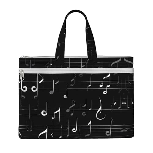 SDEGTHO Dokumententasche mit Reißverschluss und Griff, für Dokumente, Bücher, Dokumentenmappe, Schwarz, Schwarz, Einheitsgröße von SDEGTHO