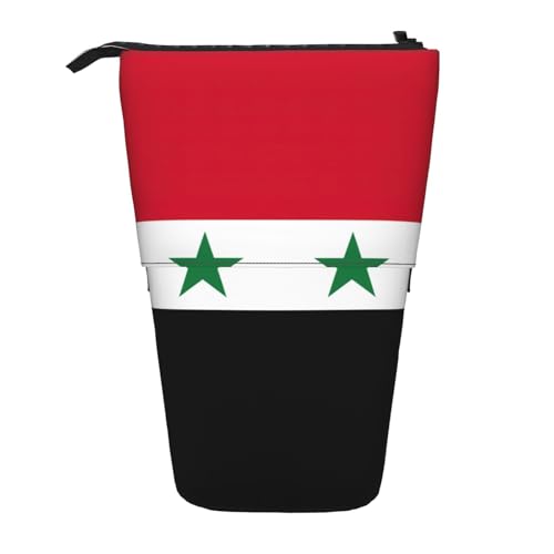 SDEGTHO Federmäppchen, Motiv: Flagge der Syrien, Arabische Republik, Stehend, Stiftebox, Teleskop-Make-up-Tasche, Pop-Up-Büro-Organizer SDEGTHO Federmäppchen, Motiv: Flagge der Syrien, Arabische Republik, Stehend, Stiftebox, Teleskop-Make-up-Tasche, Pop-Up-Büro-Organizer von SDEGTHO