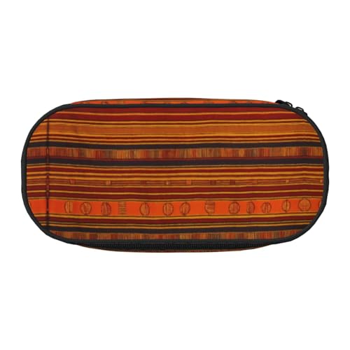SDEGTHO Federmäppchen mit Indianer-Muster, großes Fassungsvermögen, Mehrzweck-Federtasche, tragbares Federmäppchen für Büro, Schwarz , Einheitsgröße, Taschen-Organizer von SDEGTHO