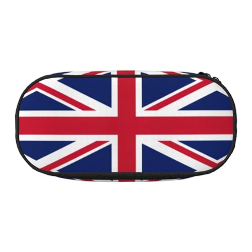 SDEGTHO Federmäppchen mit britischer Flagge, Mehrzweck-Federmäppchen, tragbares Federmäppchen, Stifteetui für Büro, Schwarz , Einheitsgröße, Taschen-Organizer von SDEGTHO