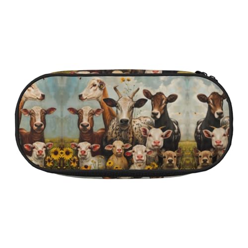 SDEGTHO Federmäppchen mit großem Fassungsvermögen, Mehrzweck-Federmäppchen, tragbares Federmäppchen, Federmäppchen für Büro, Schwarz , Einheitsgröße, Taschen-Organizer von SDEGTHO