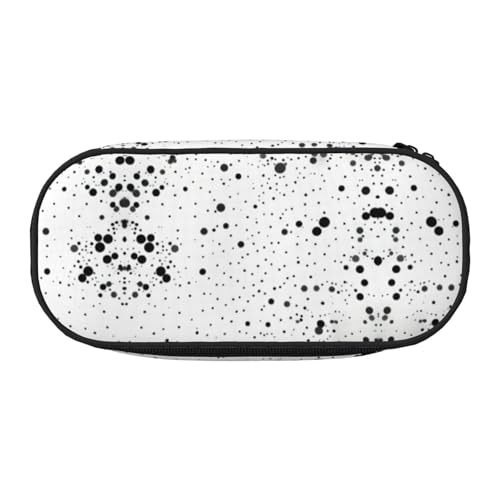 SDEGTHO Federmäppchen mit großem Fassungsvermögen, Schwarz und Weiß, Mehrzweck-Federmäppchen, tragbares Federmäppchen für Büro, Schwarz , Einheitsgröße, Taschen-Organizer von SDEGTHO