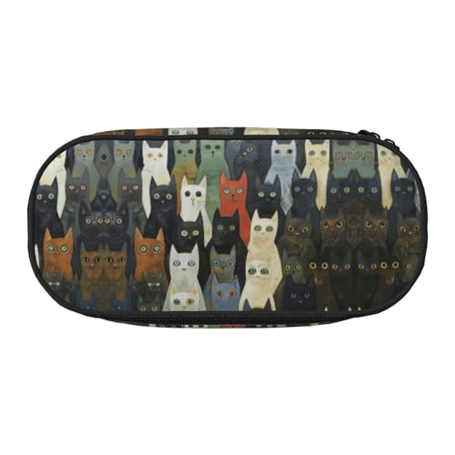 SDEGTHO Federmäppchen mit großer Kapazität, Mehrzweck-Federtasche, tragbares Federmäppchen, Federmäppchen für Büro, Schwarz , Einheitsgröße, Taschen-Organizer von SDEGTHO