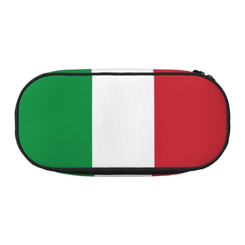 SDEGTHO Federmäppchen mit italienischer Flagge, Mehrzweck-Federmäppchen, tragbares Federmäppchen, Stifteetui für Büro, Schwarz , Einheitsgröße, Taschen-Organizer von SDEGTHO