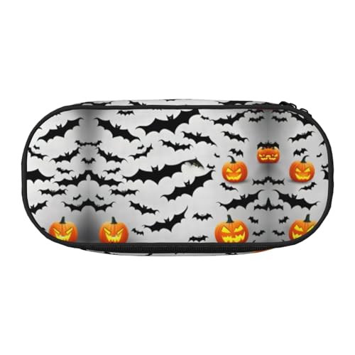 SDEGTHO Halloween-Federmäppchen mit großer Kapazität, Mehrzweck-Federmäppchen, tragbares Federmäppchen, Federmäppchen für Büro, Schwarz , Einheitsgröße, Taschen-Organizer von SDEGTHO