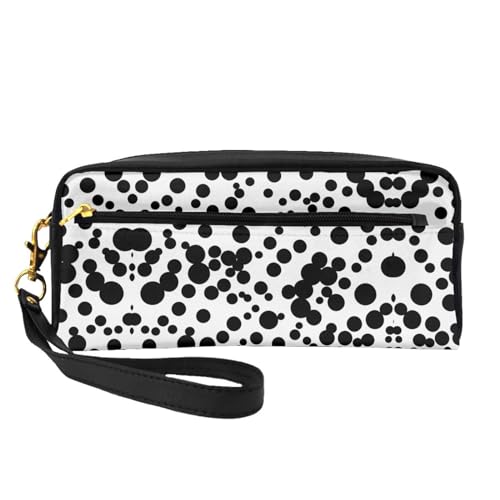 SDEGTHO Make-up-Tasche für Damen, mit großen Punkten, Schwarz und Weiß, Make-up-Tasche für Geldbörse, tragbare Kulturbeutel, Zubehör-Organizer, Schwarz , Einheitsgröße von SDEGTHO