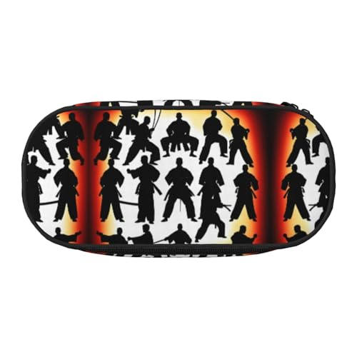 SDEGTHO Martial Federmäppchen mit großem Fassungsvermögen, Mehrzweck-Federtasche, tragbares Federmäppchen, Federmäppchen für Büro, Schwarz , Einheitsgröße, Taschen-Organizer von SDEGTHO