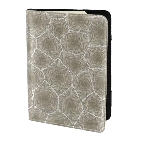 SDEGTHO Petoskey Reisepasshülle mit Steindruck, Brieftasche, Rindsleder, Kartenetui, Reisezubehör, für Damen und Herren, Schwarz , Einheitsgröße von SDEGTHO