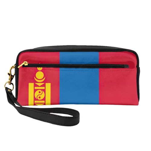 SDEGTHO Reise-Make-up-Tasche für Damen, Mongolische Flagge, Make-up-Tasche für Geldbörse, tragbarer Kulturbeutel, Zubehör-Organizer, Schwarz , Einheitsgröße von SDEGTHO
